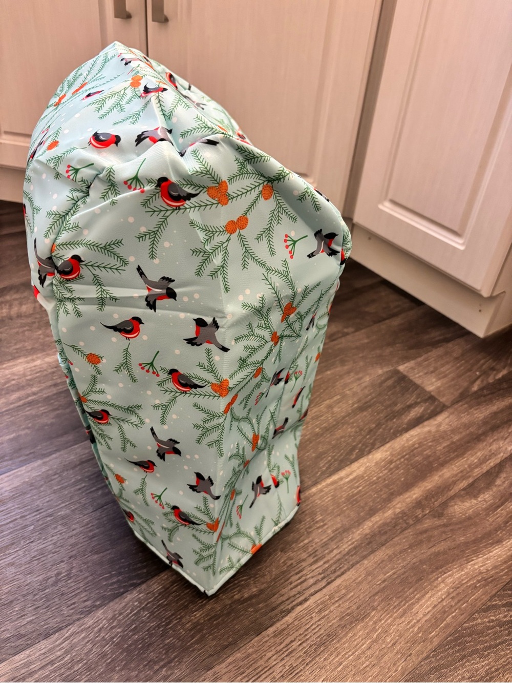 KitchenAid Stand Mixer Cover in Mint with Bullfinch Print